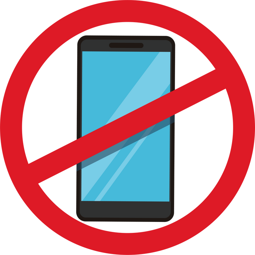 phone ban sign. prohibition icon vector illustration